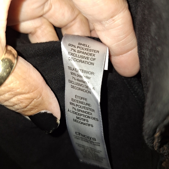 Chico's Sz 3/XL Egyptian Revival Gold Fancy Modernist Jacket Tunic Top Cardigan - Picture 9 of 13